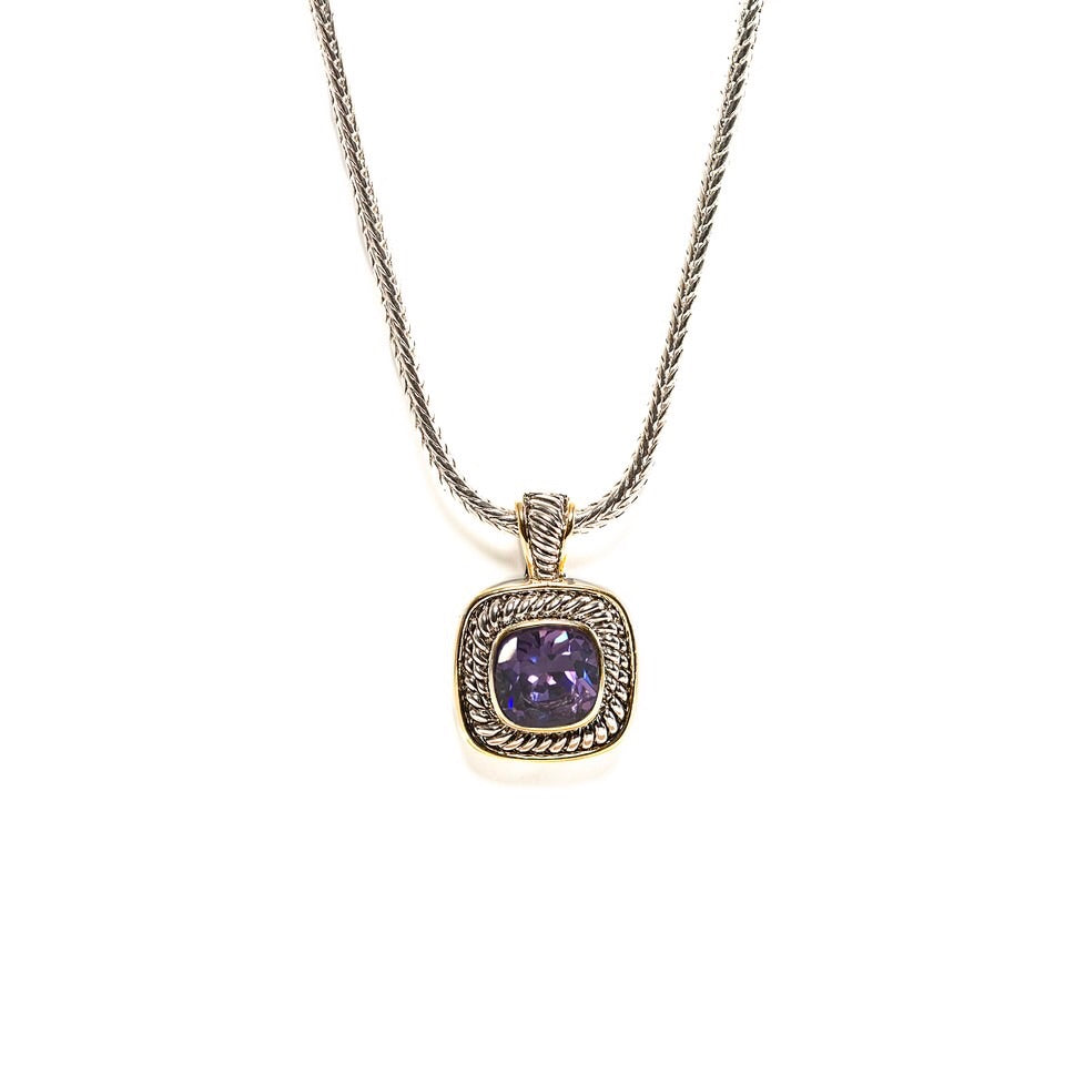 Stone Square Necklace